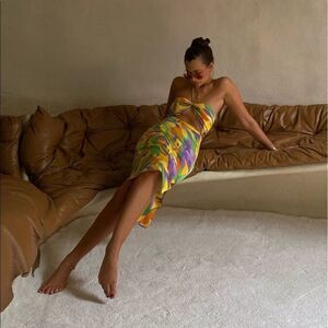 WeWoreWhat Tie Halter Dress